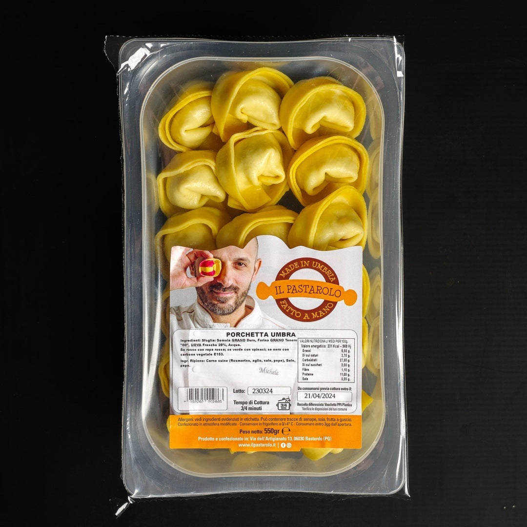 Tortelli artigianali alla Porchetta con sfoglia a km0 "Il Pastarolo" 550g