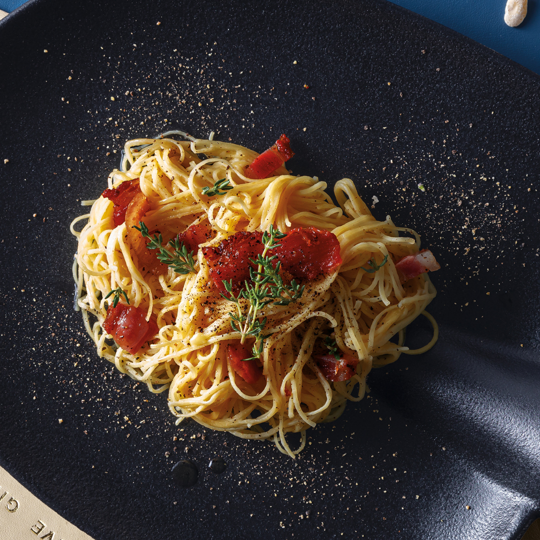 Box ricetta Maccheroncini Fava, Pecorino e Guanciale - max 3 porzioni
