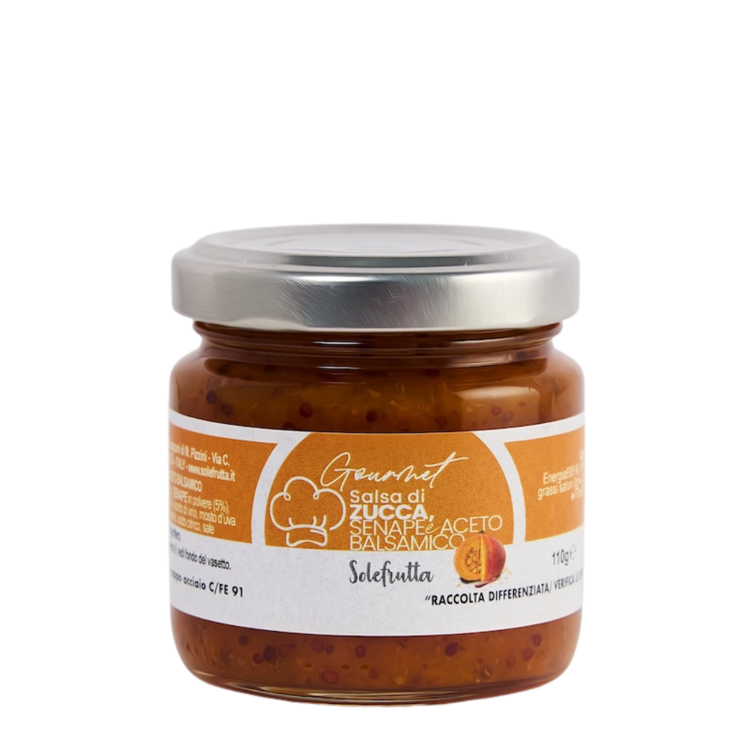 Salsa agrodolce di Zucca, Senape e Aceto Balsamico "Solefrutta" 110g