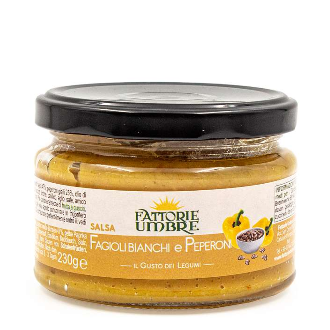 Salsa Fagioli bianchi e Peperoni gialli Fattorie Umbre 230g