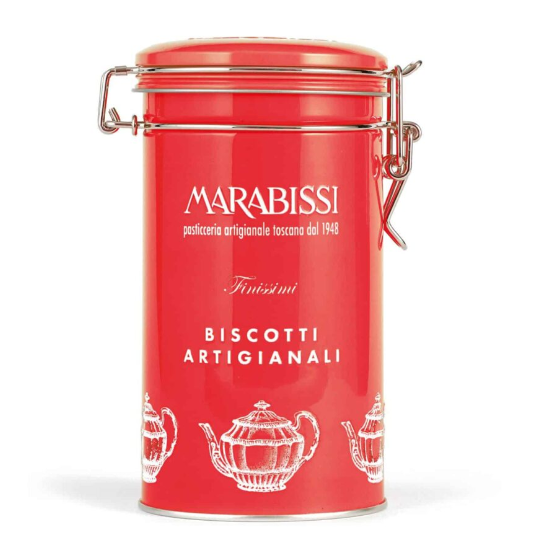 Amaretti alla Mandorla in latta rossa Marabissi 160g