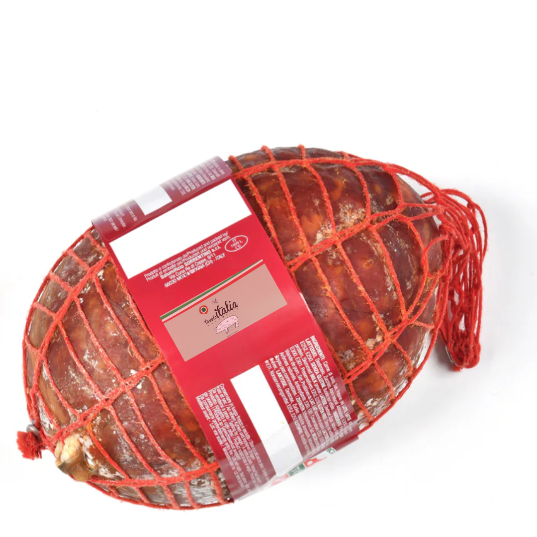 Abruzzese Ventricina Salame dans l'ensemble de la vessie à billes "Tavola Italia" 1,2 kg