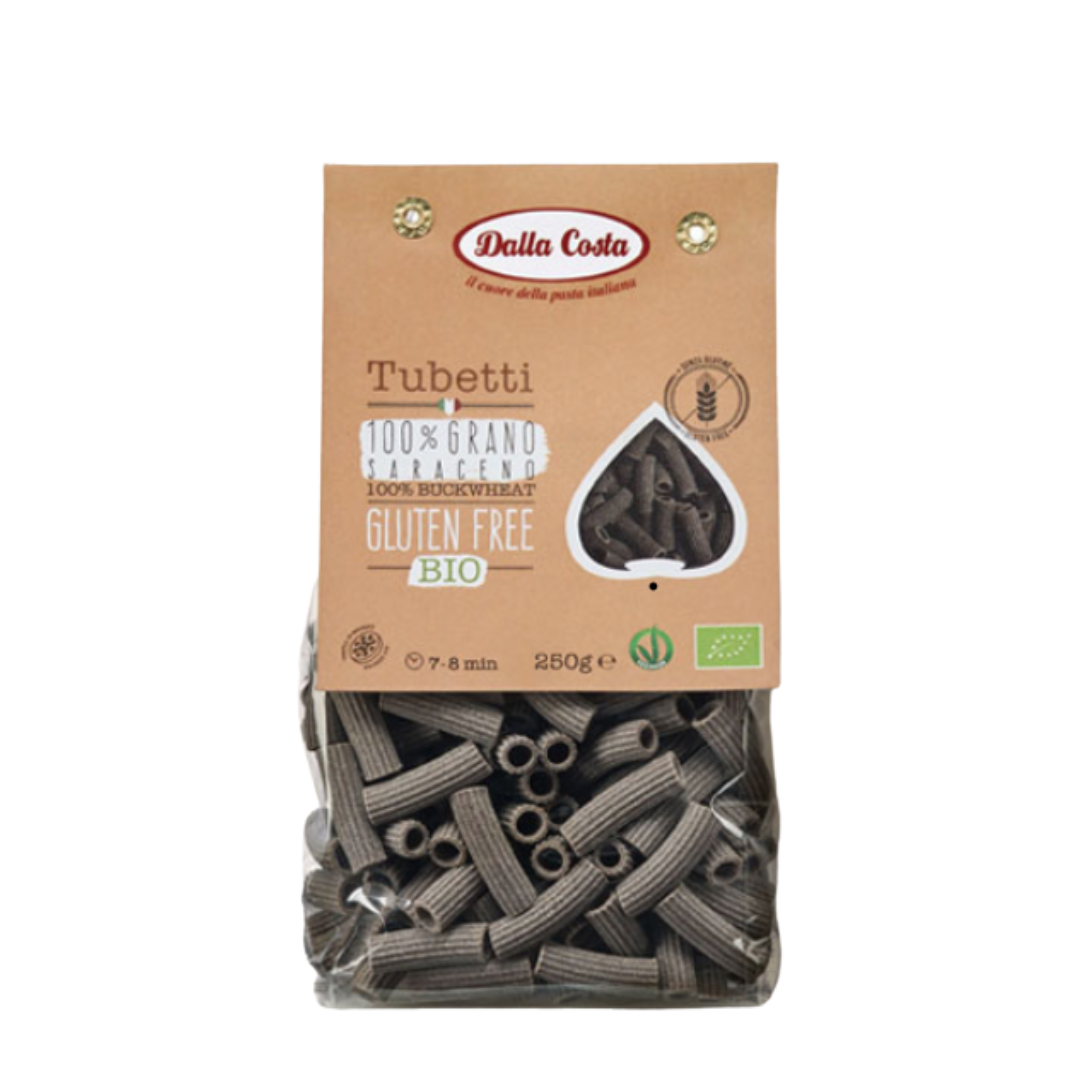 Tubetti Vegani Bio di Grano Saraceno Senza Glutine dalla Costa 250g