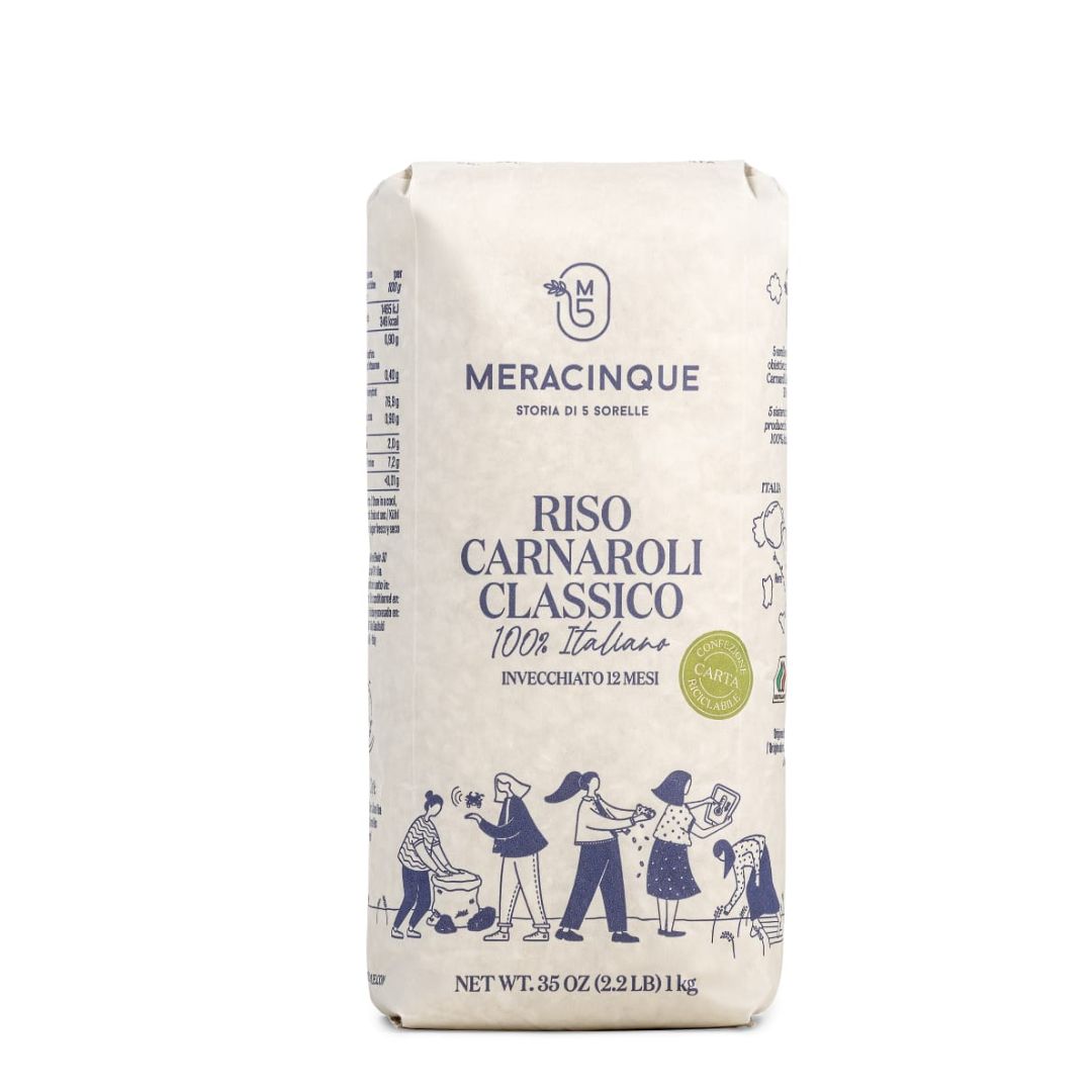 Riso Carnaroli 100% Italiano Metodo "Micro Natural" Meracinque 500g