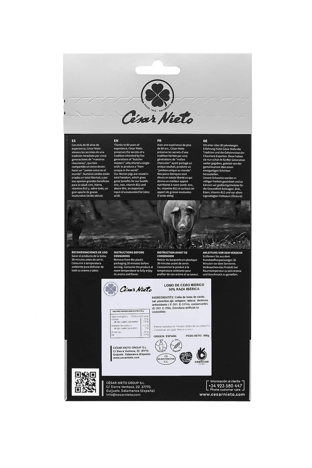 Lomo Ibérico de Bellota Cesar Nieto 100g