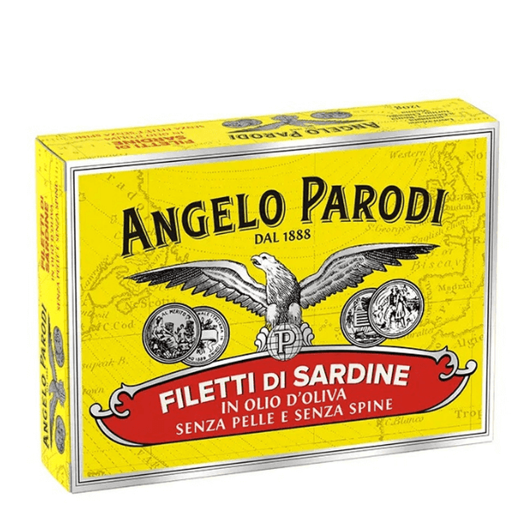 Filetti di Sardine in Olio d'Oliva senza pelle e senza lische Angelo Parodi 105g