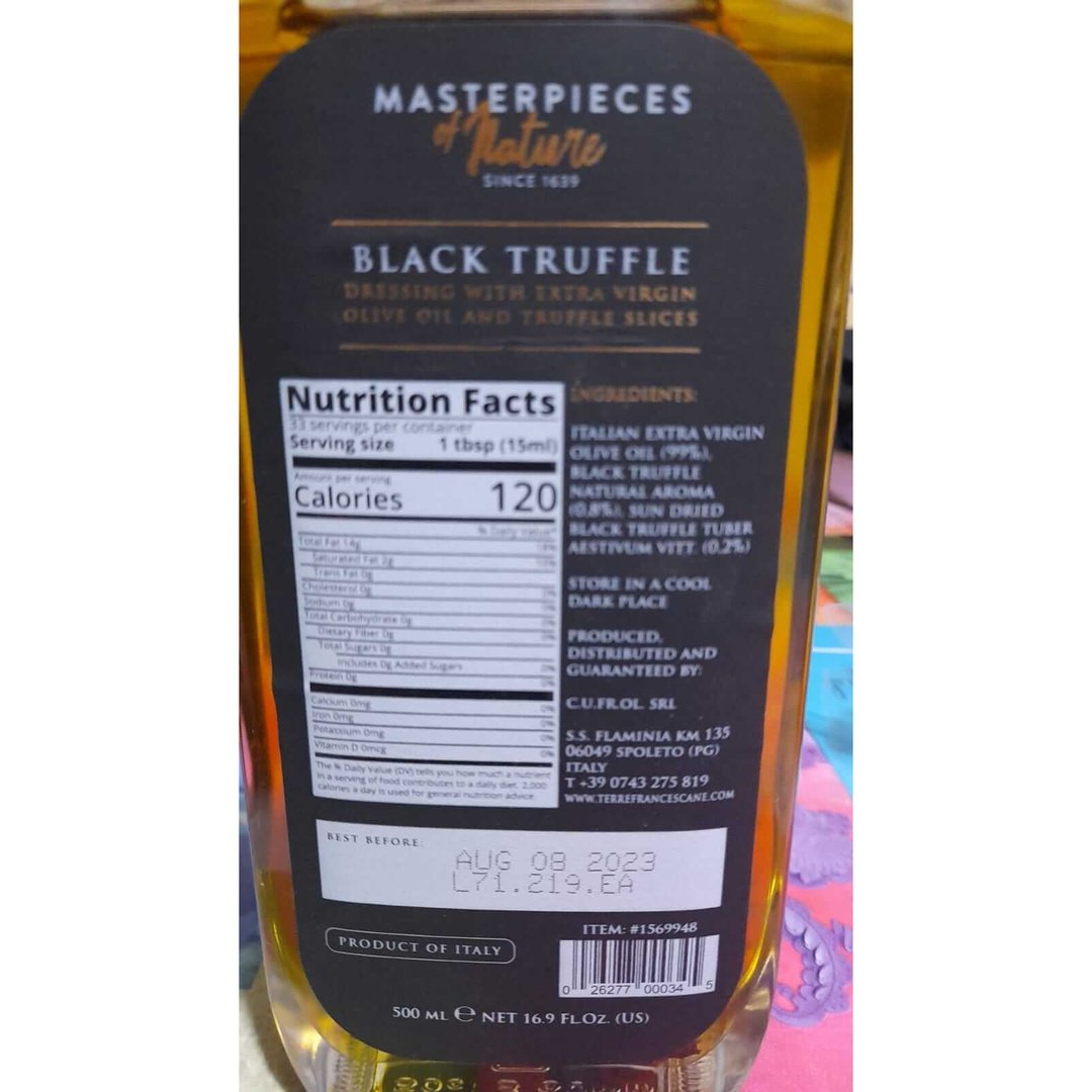 Olio E.V.O. 100% Italiano con Tartufo Nero Terre Francescane 500ml