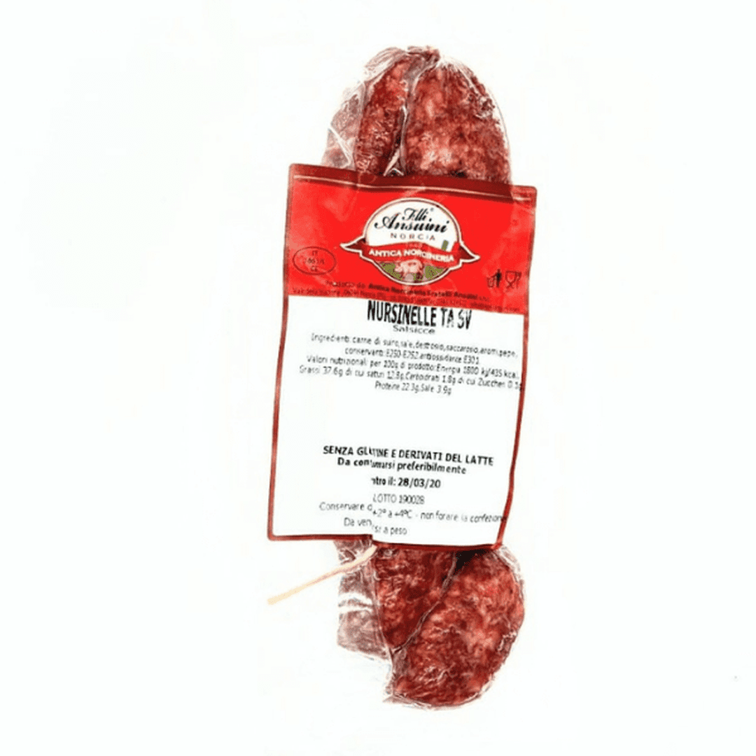 Salsicce "Nursinelle" stagionate di Norcia Ansuini 200g