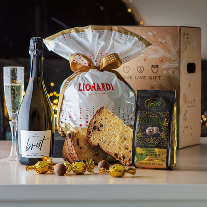 Cesto di Natale "Dimora" - Panettone, Spumante e Praline