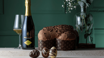 Cesto di Pasqua "Cappellaio Matto" - Colomba, Franciacorta e Ovetti