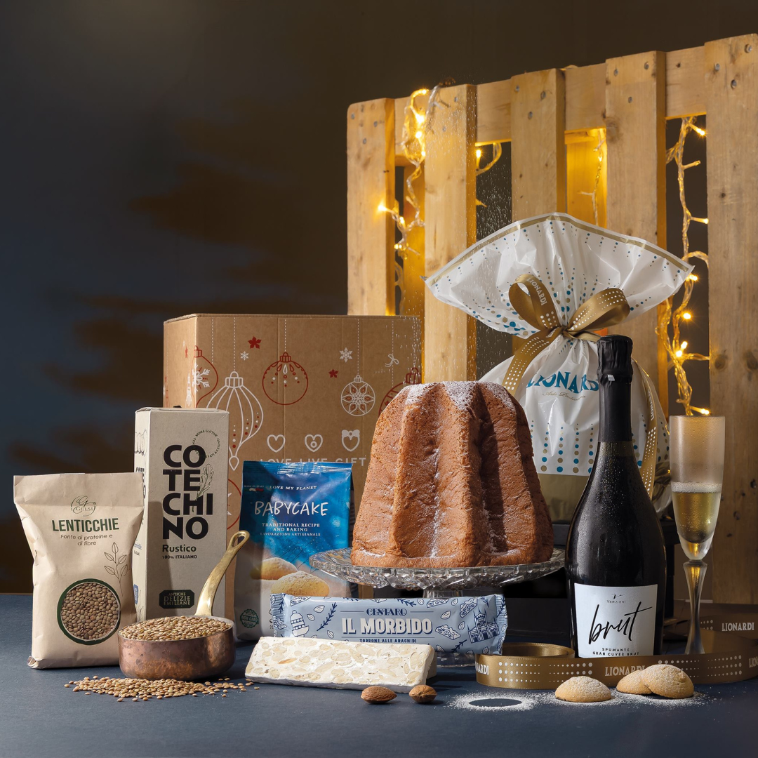 Cesto di Natale "Autentico" - Contiene 6 Prodotti tipici Natalizi