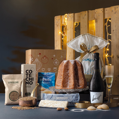 Cesto di Natale "Autentico" - Contiene 6 Prodotti tipici Natalizi