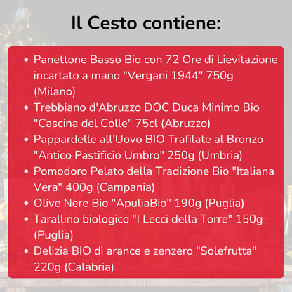 Cesto di Natale "Bio" - 7 Prodotti Tipici Biologici