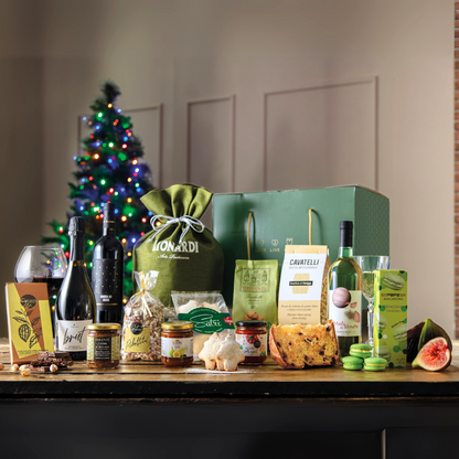 Cesto di Natale "Luci di Natale" - 13 prodotti enogastronomici tipici natalizi