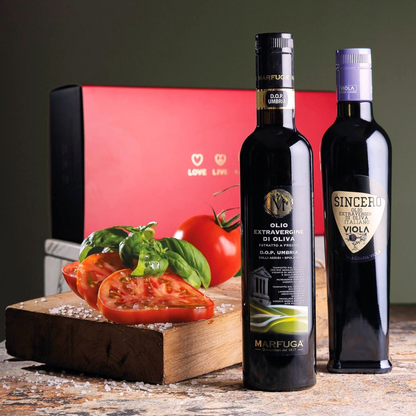 Cesto di Natale Olio "Eccellenze Umbre" - 2 bottiglie Olio E.V.O. Umbria