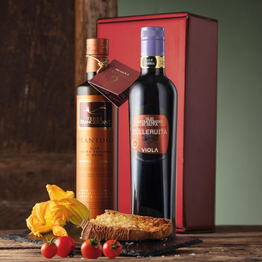 Cesto di Natale Olio "Eccellenze Umbre" - 2 bottiglie Olio E.V.O. Umbria