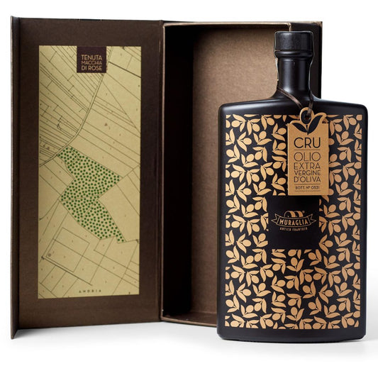 Confezione Olio "Muraglia" - Olio E.V.O. Grand Cru Macchia di Rose Bottiglie Numerate, astucciato "Muraglia" 500ml