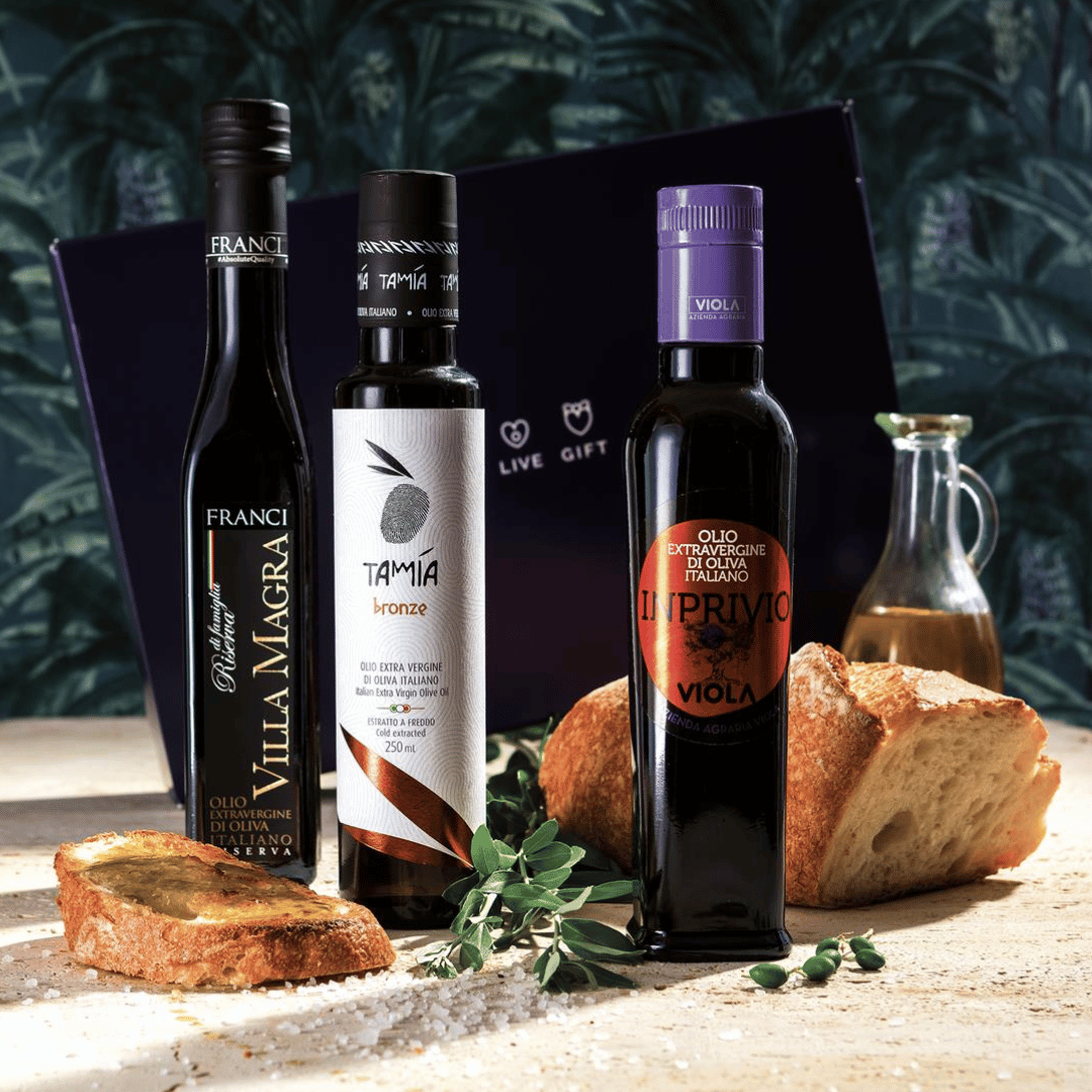 Cesto di Natale Olio "Oro Verde" -Tris Olio Umbria, Toscana e Lazio