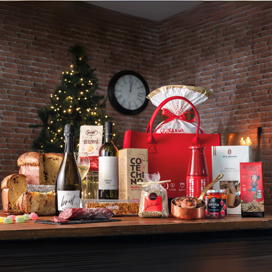 Cesto di Natale "Mezzanotte" - 11 Prodotti enogastronomici Tipici Natalizi