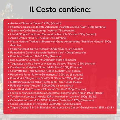Cesto di Natale "Maestosa" - 23 prodotti enogastronomici tipici