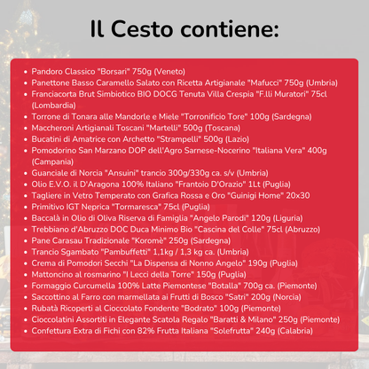 Cesto di Natale "Racconto di Sapori" - 22 prodotti enogastronomici