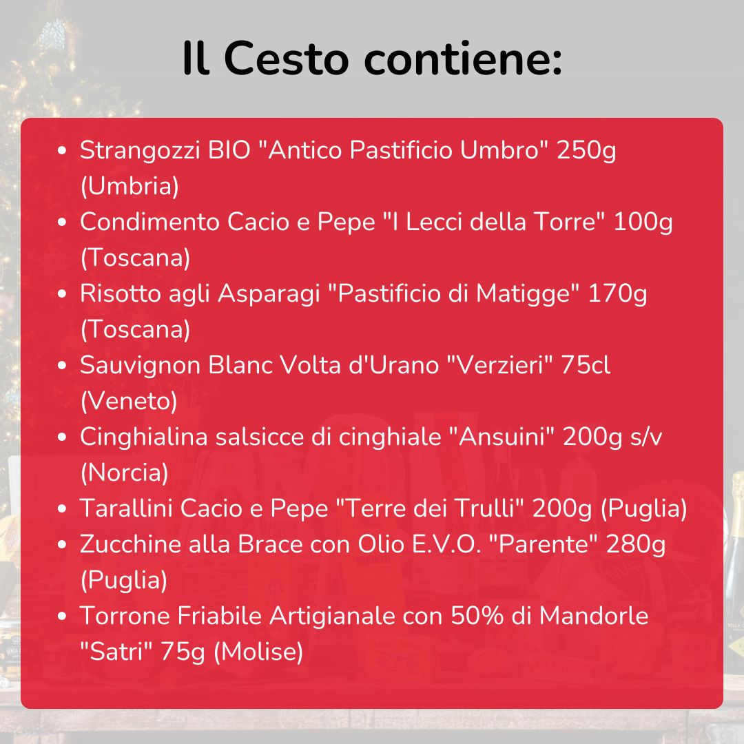 Cesto di Natale "Cascina" - 8 prodotti enogastronomici