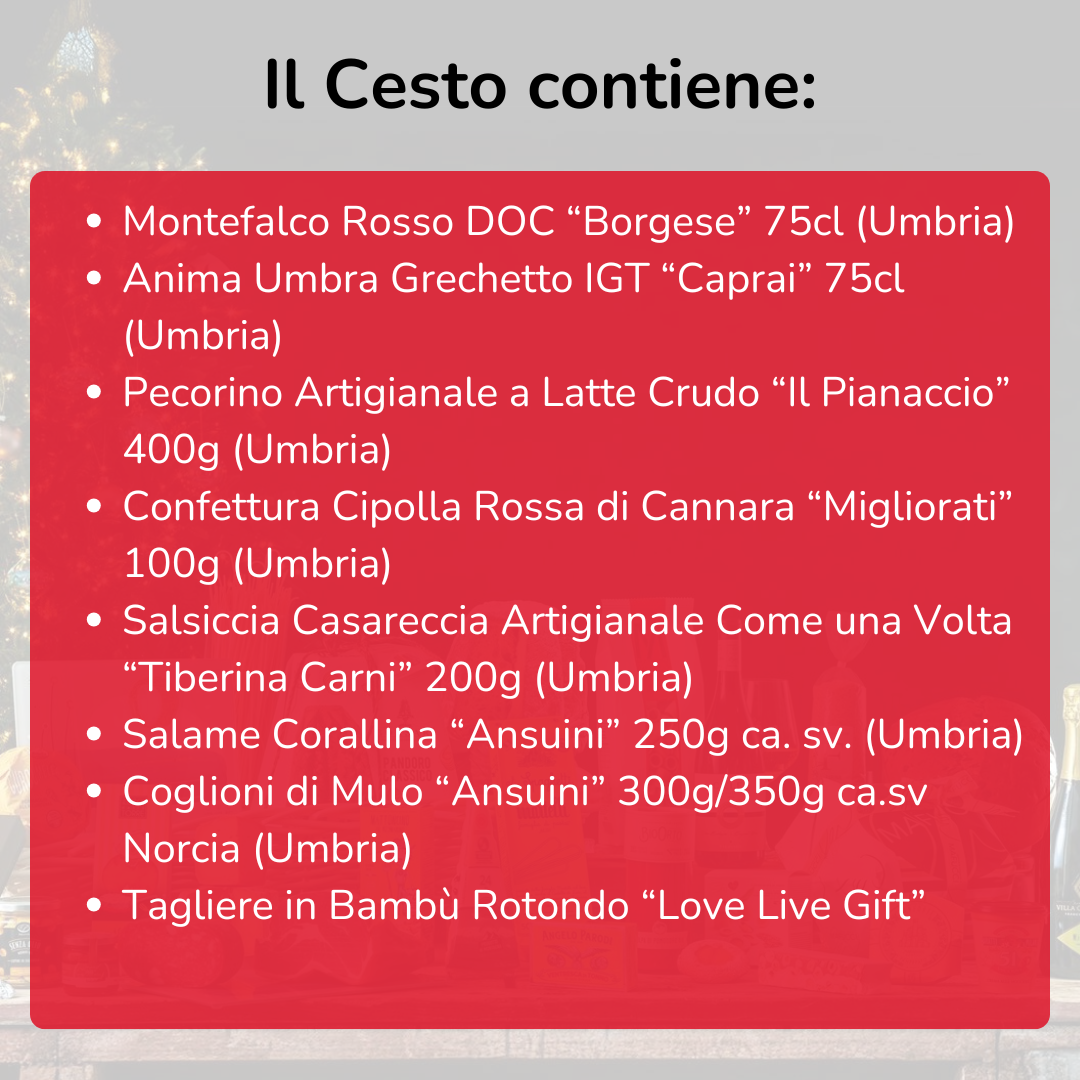 Cesto di Natale "Umbrietudine" - 8 Prodotti Tipici Umbri