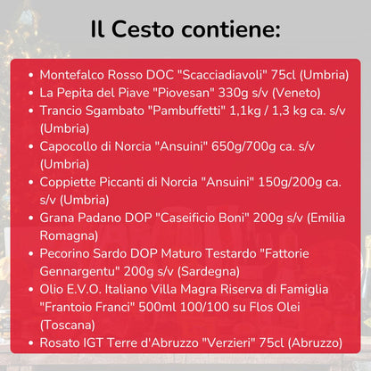 "Arca del Gusto" Christmas hamper - Selection of 9 gourmet products