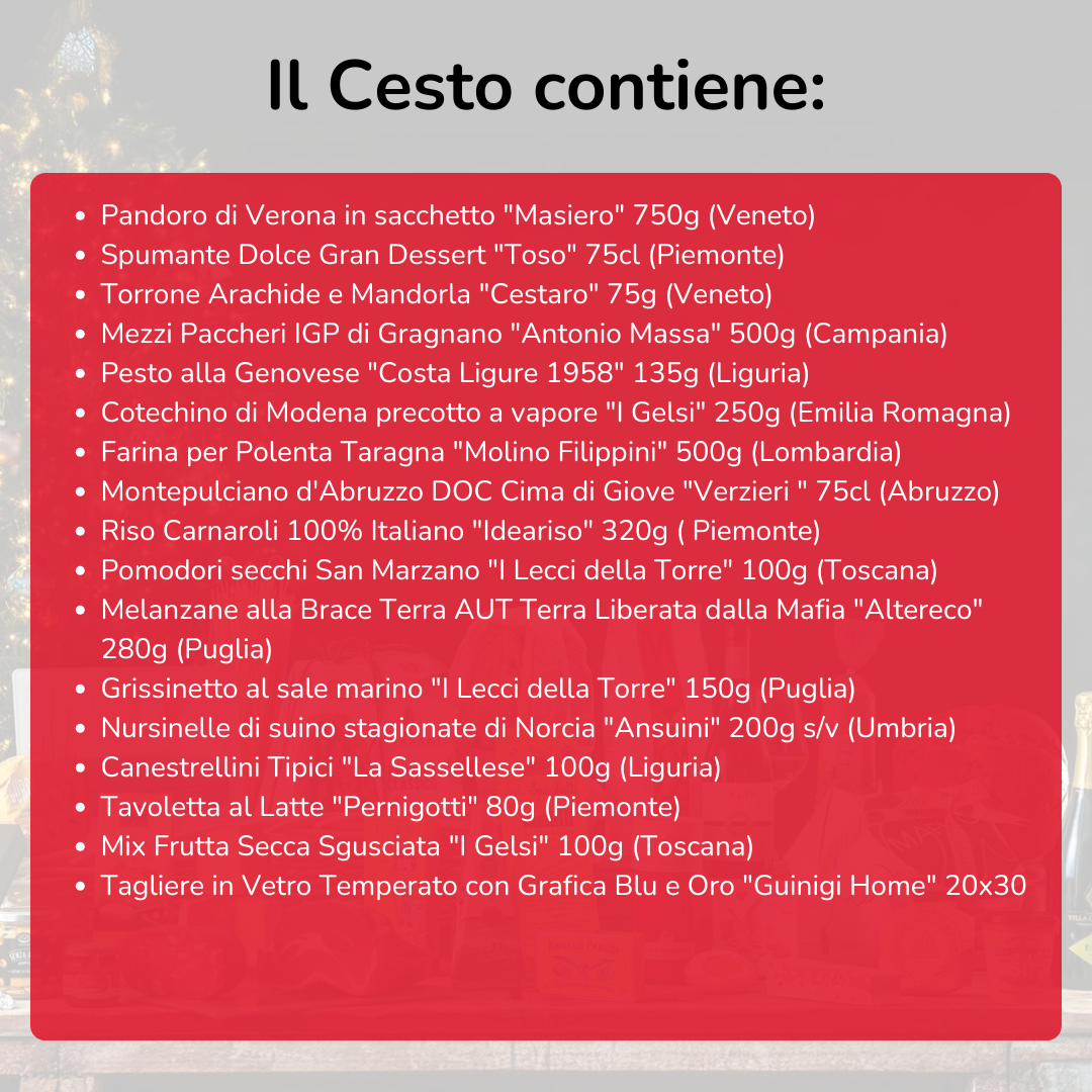 Cesto di Natale "Notte di Natale" - 17 prodotti enogastronomici
