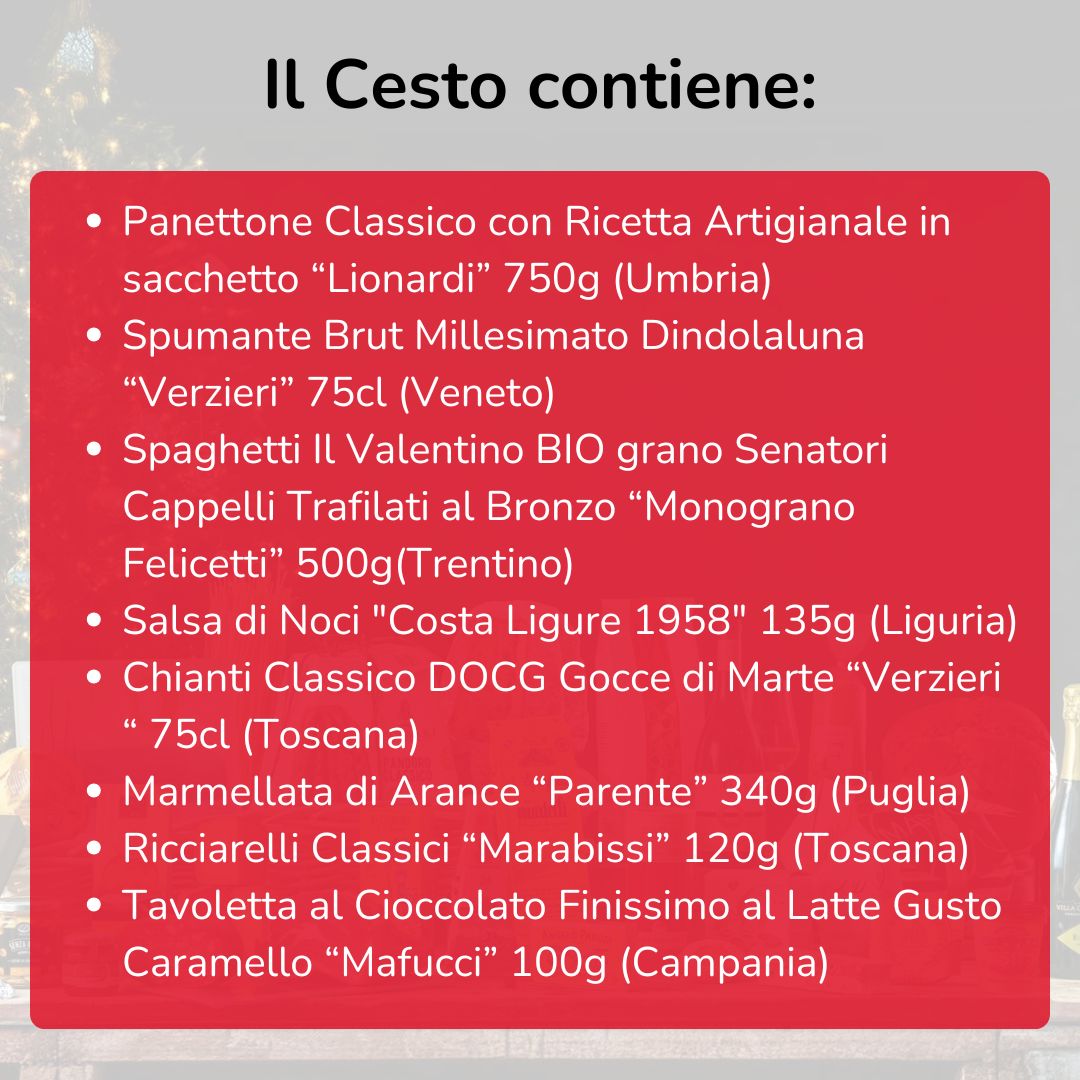 Cesto di Natale "Altalena" - 8 prodotti enogastronomici Tipici