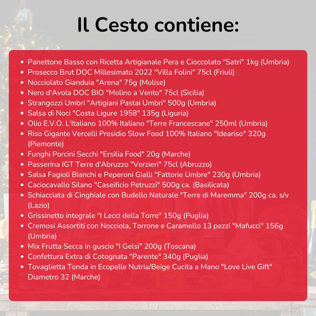 Cesto di Natale "Allegro Folletto" - 18 prodotti enogastronomici