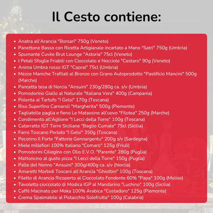 Cesto di Natale "Maestosa" - 24 prodotti enogastronomici tipici