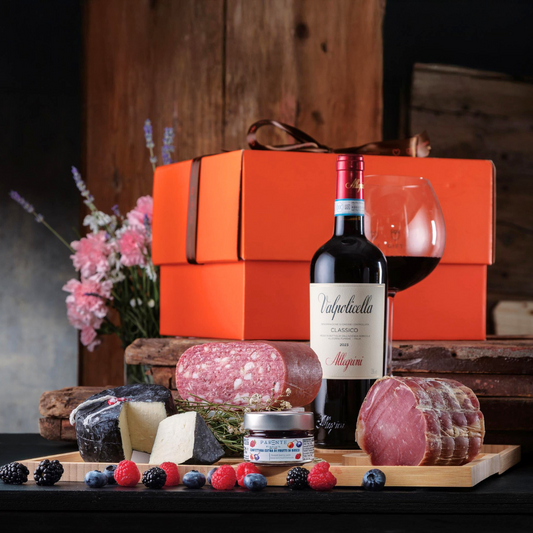 Cesto di Natale "Insolito Puzzle" - Tagliere con Prodotti Tipici