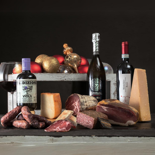 Christmas Basket "Arca del Gusto" - 9 Typical Products | Selection of Cured Meats and Cheeses