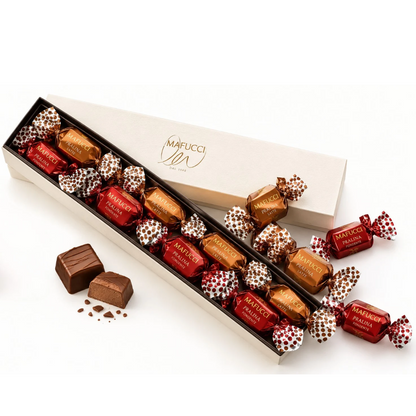 Quadrotti Assortiti Crema al Cappuccino e al Panettone  "Mafucci" 9pz 100g