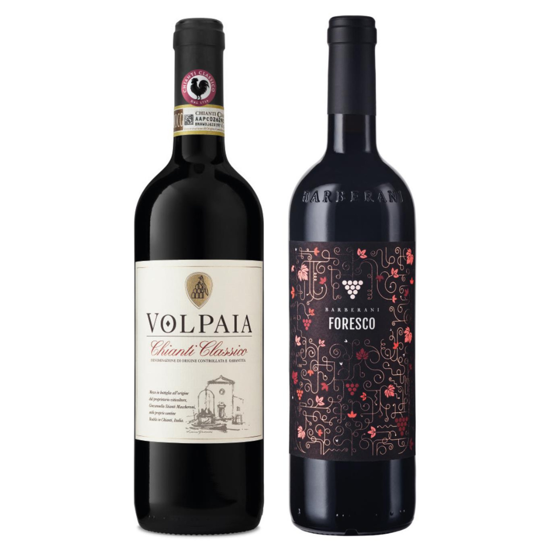 Cesto di Natale vini Bio "Ballerina" - Chianti Classico DOCG Bio e Orvieto Rosso IGT Bio