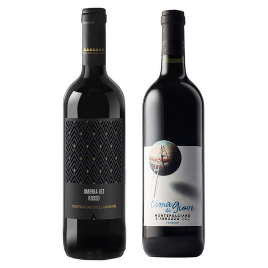 Cesto di Natale vini "Ministix" - Rosso Umbria IGT e Montepulciano d’Abruzzo DOC