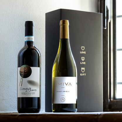 Cesto di Natale vini "Bastione" - Montepulciano d'Abruzzo DOC Cima di Giove e Pinot Grigio "Amiva"