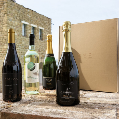 Cesto di Natale vini "Rocca" - 4 bottiglie bollicine, bianco e rosso