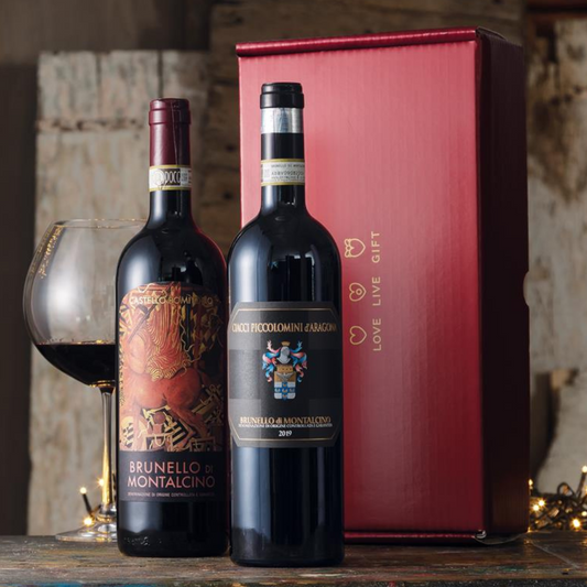 Cesto di Natale vini "Brunello" - 2 bottiglie Brunello di Montalcino DOCG