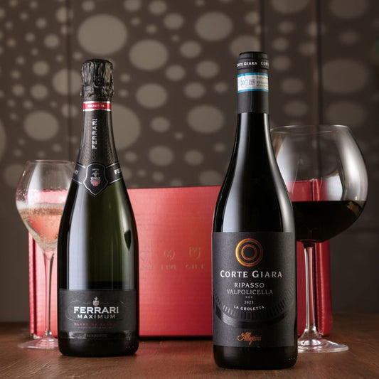 Cesto di Natale vini "Tempo di...Vini" - Ripasso Valpolicella DOC Corte Giara e Trento DOC Maximum Brut Blanc de Blancs
