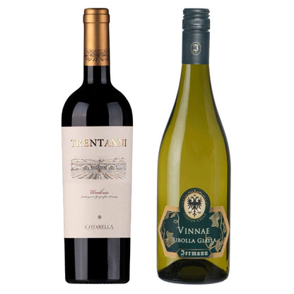 Cesto di Natale vini "Rituale" - Rosso Umbria IGP Trentanni e Ribolla Gialla Vinnae Venezia Giulia IGT