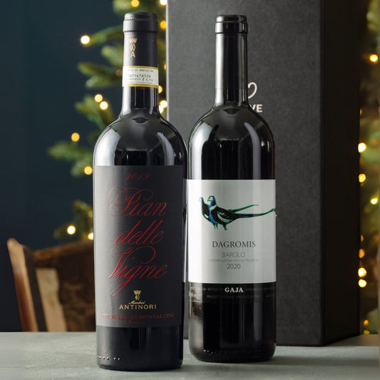 Cesto di Natale vini "Vacanze di Natale" - Barolo DOP e Brunello di Montalcino DOCG