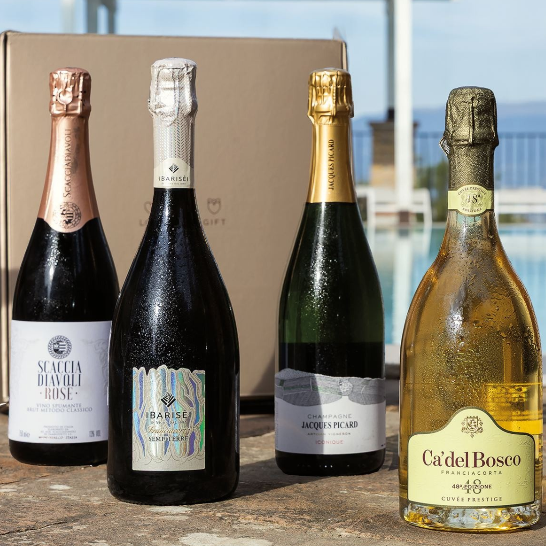 Cesto di Natale vini "Terrazza" - 4 bottiglie Bollicine