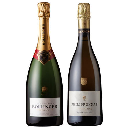 Cesto di Natale vini "White Christmas" - 2 bottiglie Champagne Special Cuvée “Bollinger” e Brut Réserve “Philipponnat”