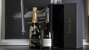 Cesto di Natale vini "Fusion" - Champagne Belle Epoque 2014 Perrier-Jouet & Champagne La Grande Année 2014 Bollinger
