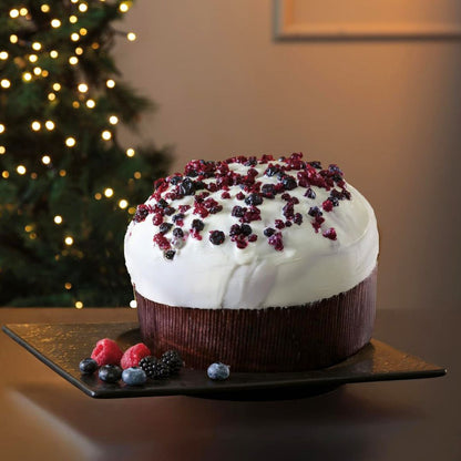 Panettone Artigianale con 72 ore di Lavorazione con Frutti di Bosco e Cioccolato Bianco "Satri" 1kg in cofanetto