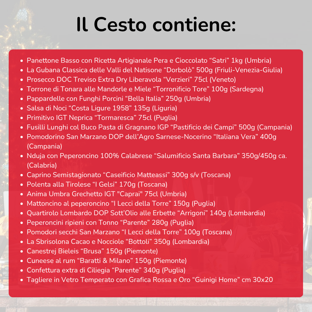 Cesto di Natale "Ma che Bontà" - 22 Prodotti enogastronomici ricercati