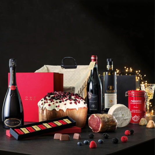 "First Class" Christmas hamper - 8 gourmet food and wine products
