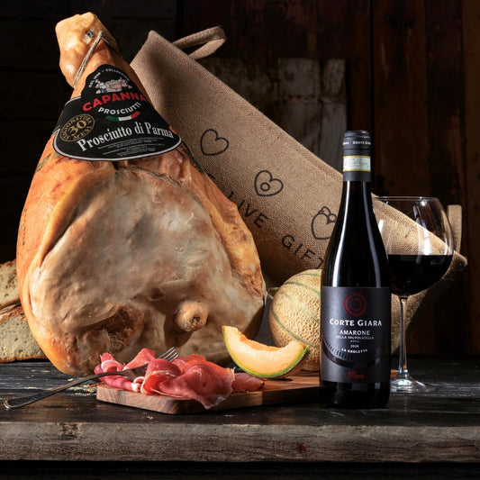 "Parma" Christmas hamper - Parma ham DOP and Amarone Classico della Valpolicella DOCG